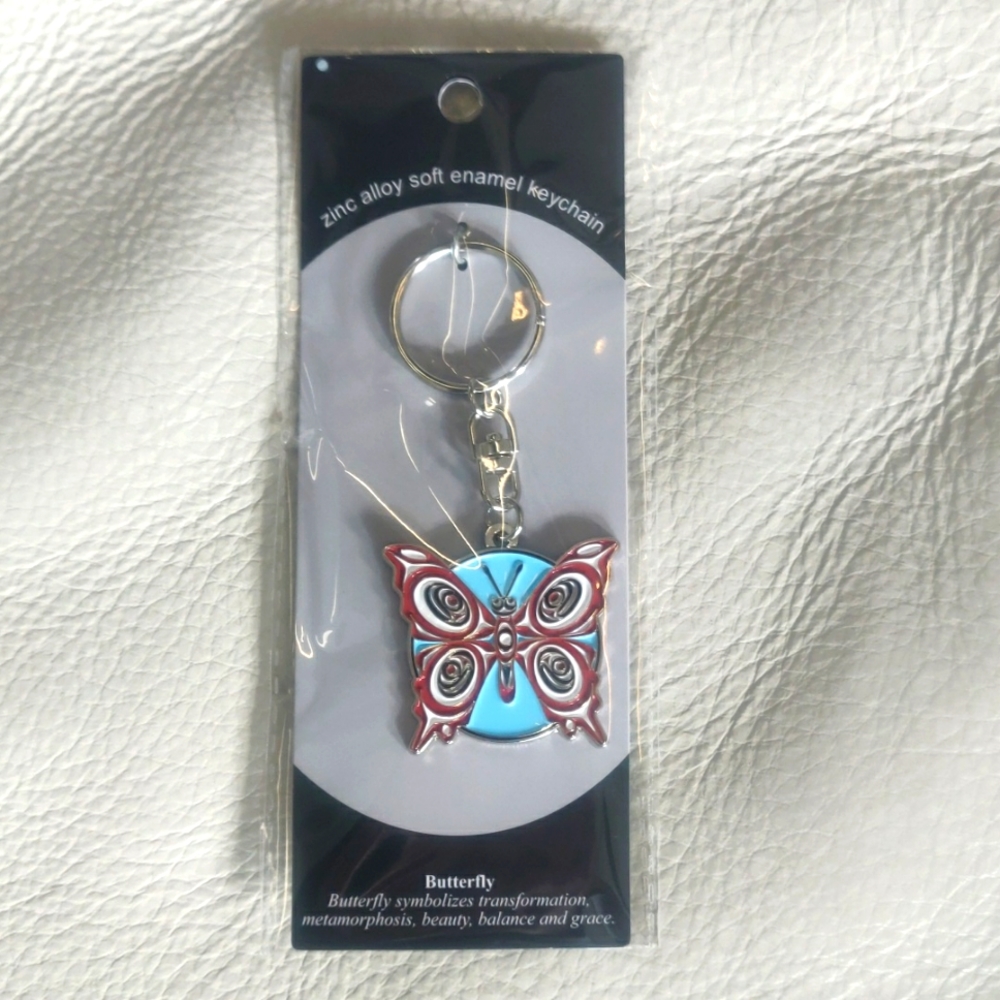 'Butterfly' Keychain Indigenous Design by Joe Wilson, Coast Salish